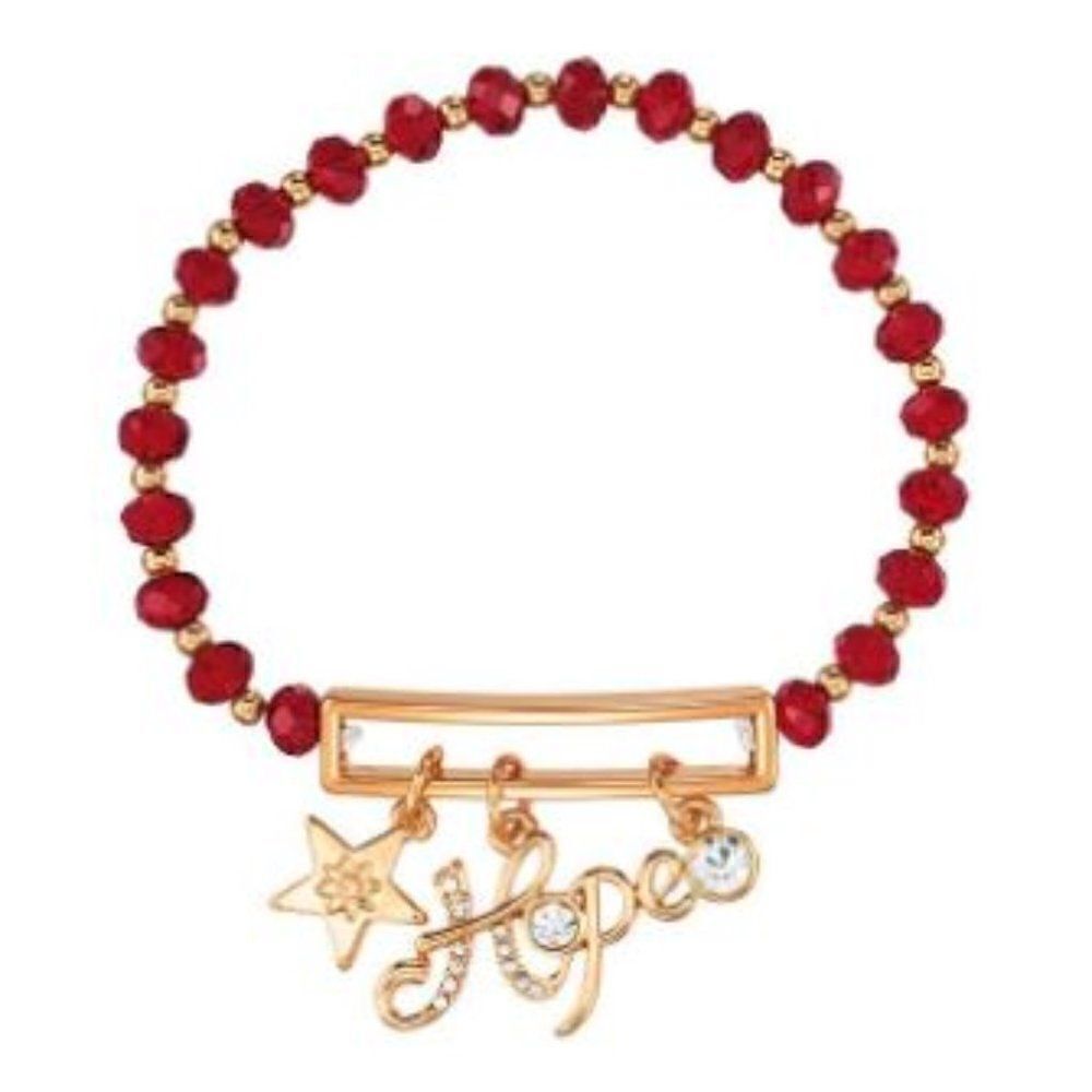 Holiday Cheer Stretch Braclet with HOPE Charm
